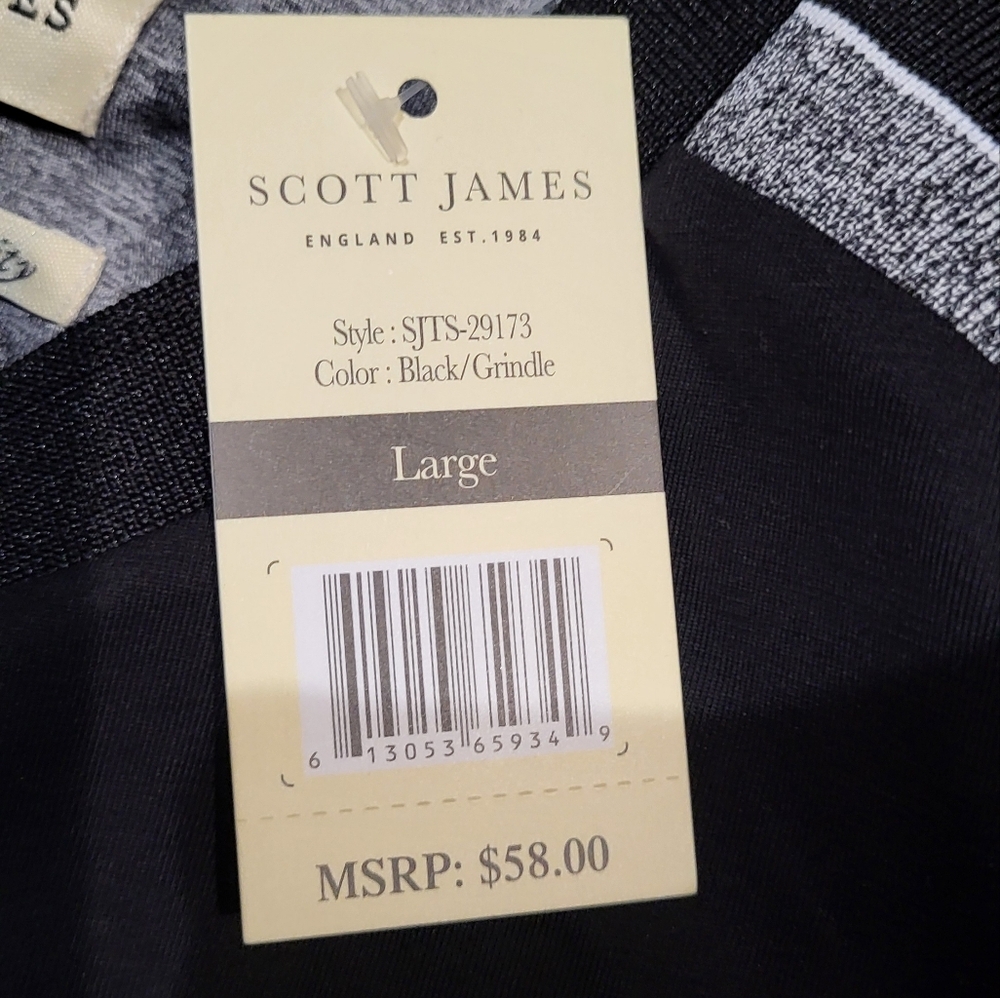 Scott James Mens Designer Tee- Size Large - Picture 4 of 4